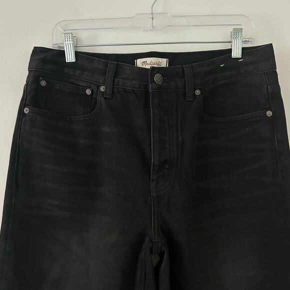 Madewell Women's Low Slung Baggy Wide Leg Jeans Black Full Length 27 New - Picture 4 of 9